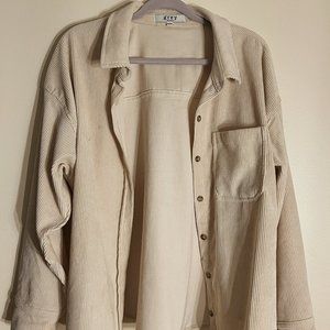 Grey Bandit Cream Corduroy Button up